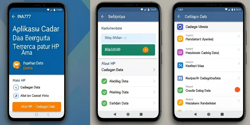 Tampilan antarmuka aplikasi cadangan data INA777 yang ramah pengguna.