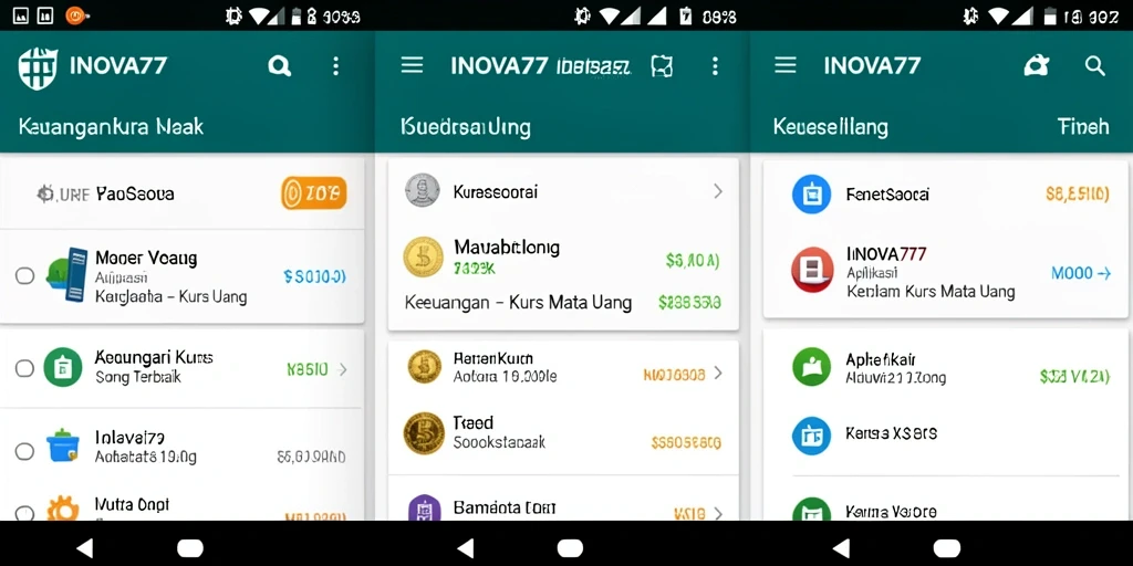 Tampilan antarmuka INOVA77 yang sederhana dan informatif.