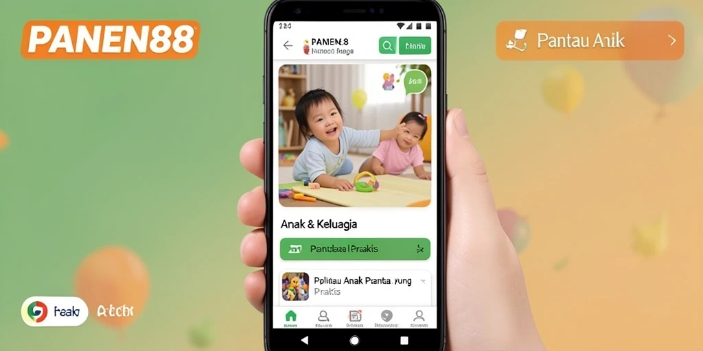 Antarmuka aplikasi PANEN88 yang ramah anak dan informatif.