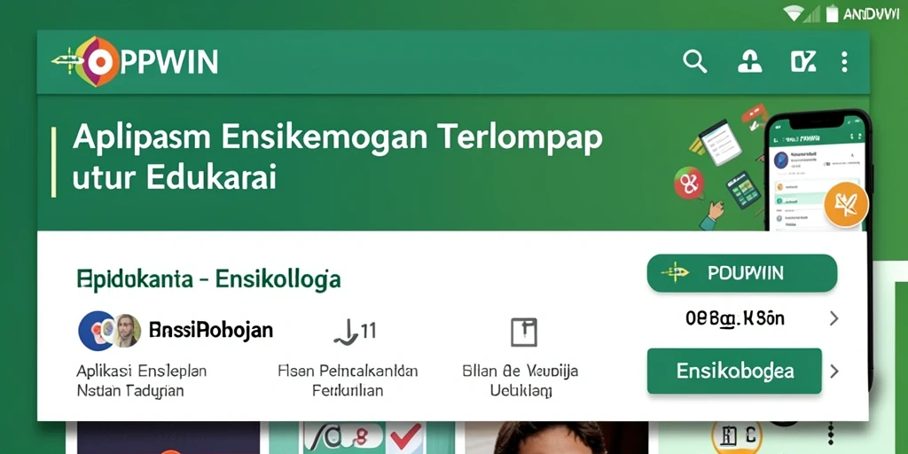 Antarmuka menarik dari aplikasi Ensiklopedia POPWIN.