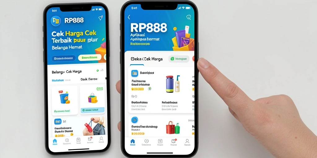 Tampilan antarmuka RP888 dengan fitur Cek Harga yang memudahkan pengguna.