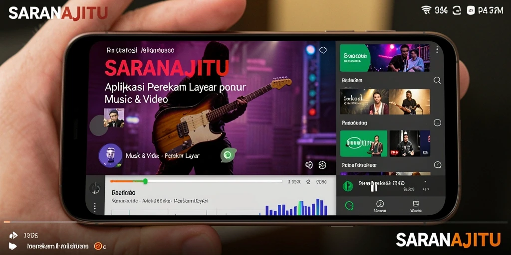 Antarmuka aplikasi SARANAJITU yang sederhana dan fungsional untuk merekam layar.