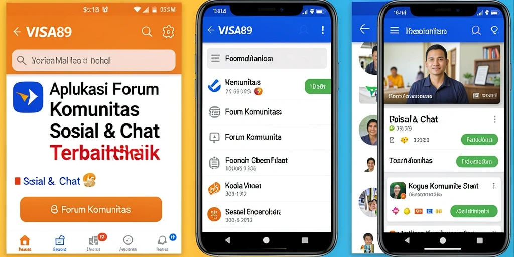 Antarmuka aplikasi VISA89 yang sederhana dan menarik.