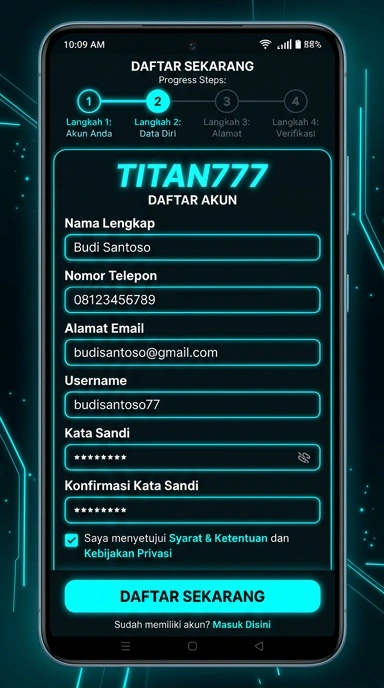 Daftar Akun Titan777 untuk Pengguna Android